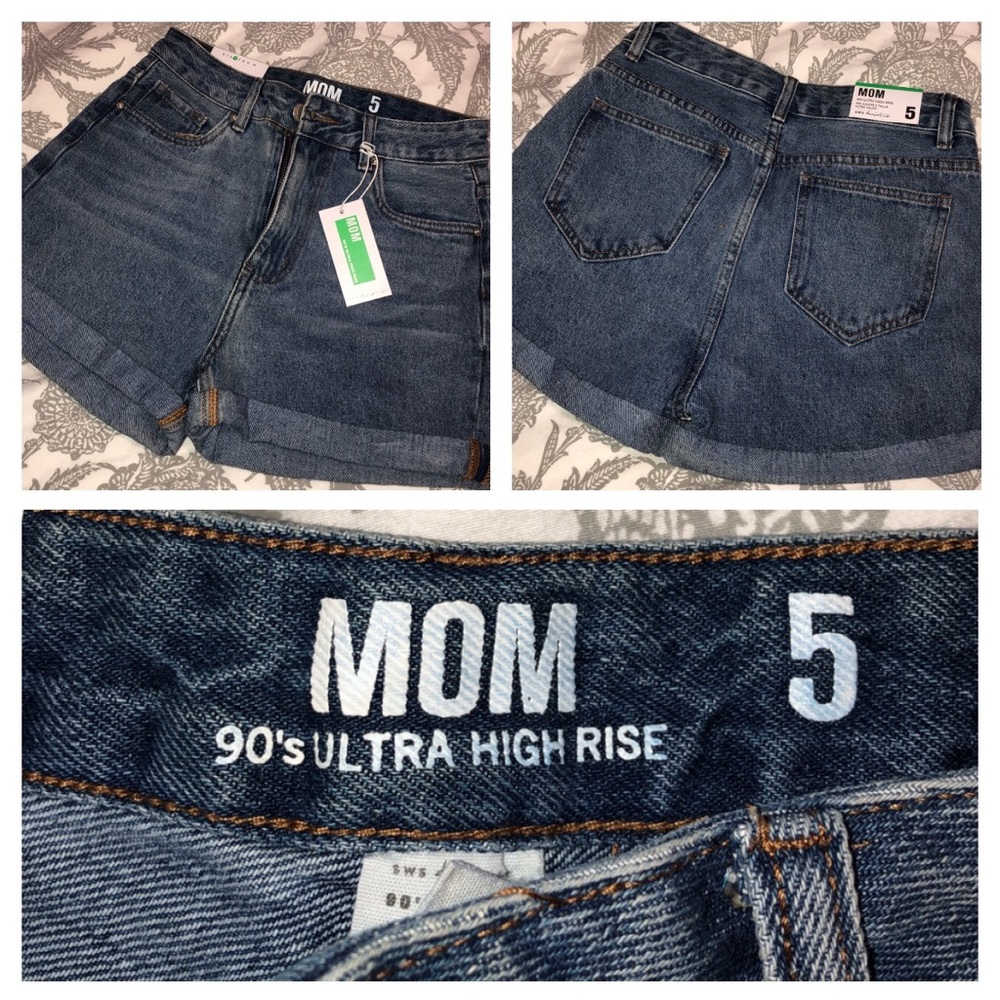 ‘mom’ jean shorts